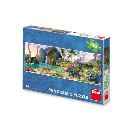 Obrázek Puzzle Dinosauři u jezera 150 dílků panoramic