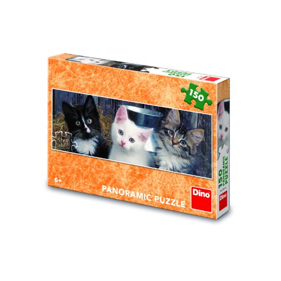 Obrázek Puzzle Tři koťátka 150 dílků panoramic