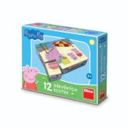 Obrázek Dřevěné licenční kostky Peppa Pig – 12 kostek