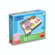 Obrázek Dřevěné licenční kostky Peppa Pig – 12 kostek