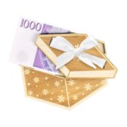Obrázek Malá dřevěná kapsa na peníze - Dárek