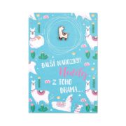 Obrázek Přání s broží - Lama