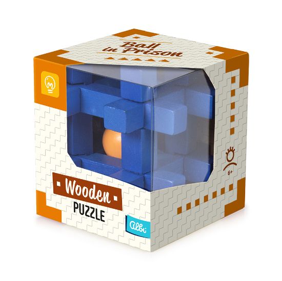 Obrázek Velký dřevěný hlavolam - Klec s koulí