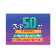 Obrázek 3D přání s pop-up efektem - 50 narozeniny