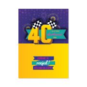 Obrázek 3D přání s pop-up efektem - 40 narozeniny