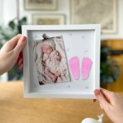 Obrázek Fotorámeček pro miminko se sadou na 3D odlitky – pro holčičku