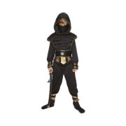 Obrázek Kostým dětský Ninja černo-zlatý vel. 10-12 let