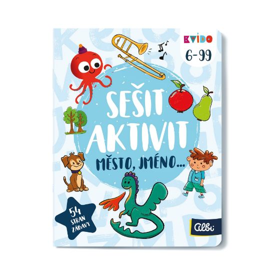 Obrázek Sešit plný aktivit: Město, jméno - Kvído