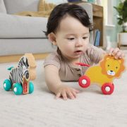 Obrázek Fisher Price dřevěná postrkovací lev a zebra 