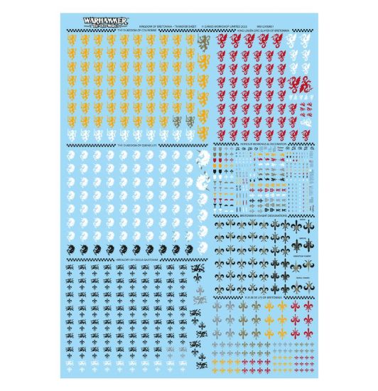 Obrázek Kingdom of Bretonnia Transfer Sheet