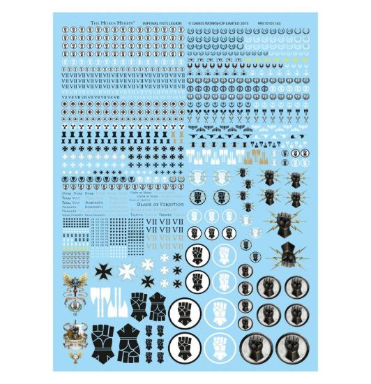 Obrázek Imperial Fists Legion Transfer Sheet