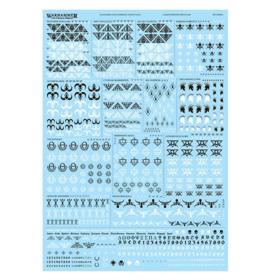 Obrázek Warhammer: The Horus Heresy – Solar Auxilia Vehicle Markings Transfer Sheet