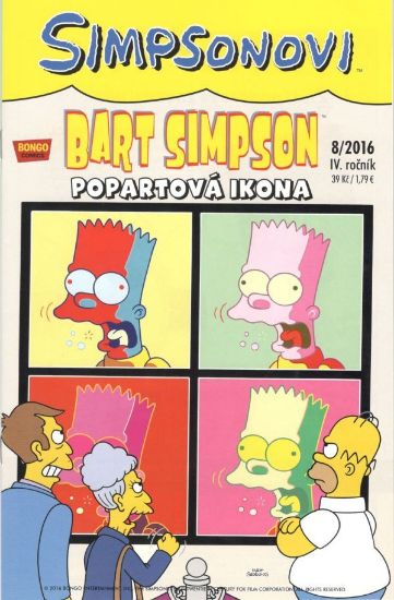 Bart Simpson 36:08/2016 Popartová ikona