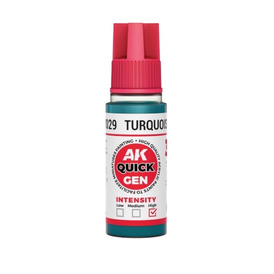 Obrázek AK Interactive: Quick Gen - Turquoise Blue 18 ml