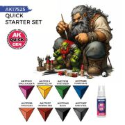 Obrázek AK Interactive: Quick Gen - Quick Starter Set (8 barev a 1 štětec)
