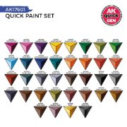 Obrázek AK Interactive: Quick Gen - Quick Paint Set (36 barev a 2 štětce)