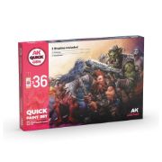 Obrázek AK Interactive: Quick Gen - Quick Paint Set (36 barev a 2 štětce)