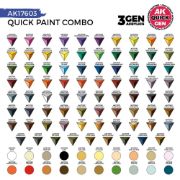 Obrázek AK Interactive: Quick Gen - Quick Paint Combo (100 barev a 3 štětce)