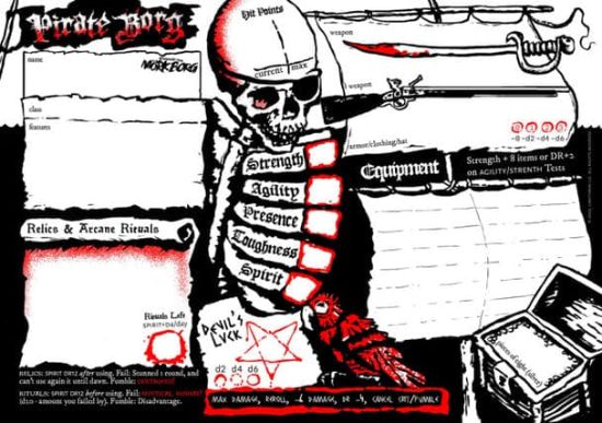 Obrázek Pirate Borg Character & Ship Sheet Pad