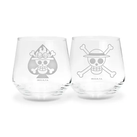 Sada sklenic One Piece - Luffy & Ace, 2 ks