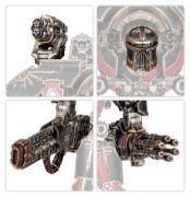 Warlord Titan Weapons: Volkite Destructor, Macro-Gatling Blaster, Graviton Ruinator, and Vulcan Mega-Bolter Array