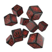 Sada šestistěnných kostek Game of Thrones - Targaryen (10 ks)