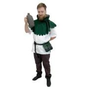 Středověká brašna s kováním - zelená