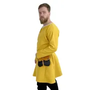 Středověká brašna s kováním - žlutá