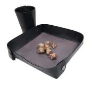 Kožený Dice Tray s runami - Zaklínač RPG