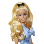 Obrázek Barbie modelka - šaty s modrými mašlemi