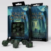 Obrázek Sada kostek Call of Cthulhu – černo-zelená